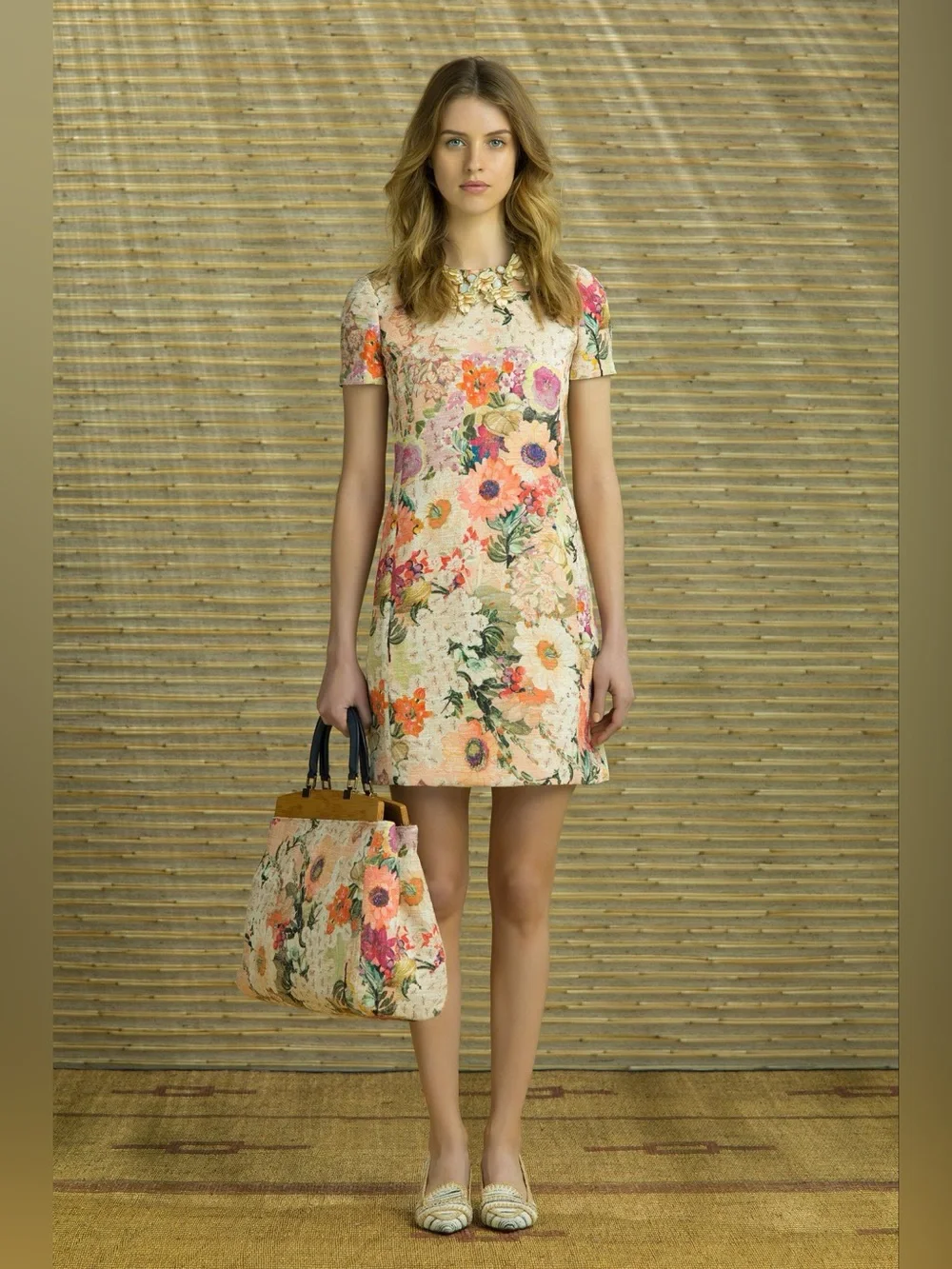 tory burch garden party dress Tory Burch Dress 2 Talia Garden Party RARE Floral Green Runway XS  shirtdress